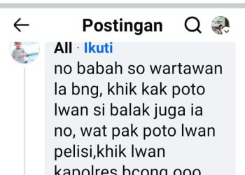 Lecehkan Profesi Wartawan Akun Media Sosial Facebook ALL Terancam Dilaporkan