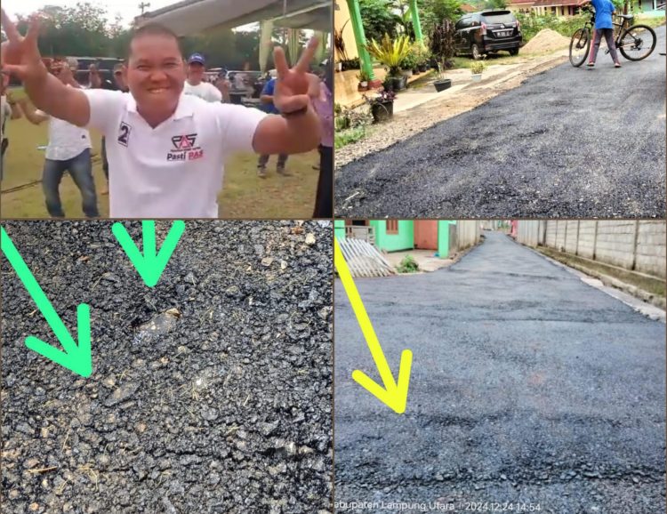 Kembali Muncul Proyek Asal jadi di Kotabumi, Dinas Dan APH di Minta Bekerja!