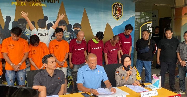 Tekab 308 Ditreskrimum Polda Lampung Bekuk Belasan Pelaku Pungli Sopir Truk di Lampura
