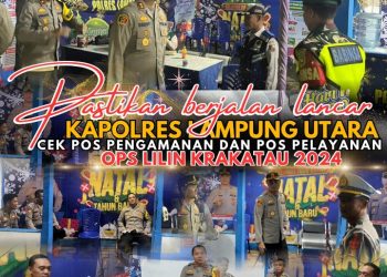 Pastikan Berjalan Lancar, Kapolres Lampung Utara Cek Pos Pam dan Pos Yan Ops Lilin Krakatau 2024