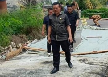 Wah..!! DPRD Lampung Utara Turun Tangan Tinjau Proyek Viral CV. Almasa 