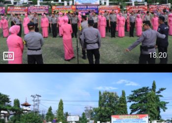 Penghujung tahun 48 Personel Polres Lampung Utara Naik Pangkat