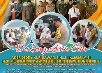 Dukung Asta Cita, Kapolres AKBP Deddy Kurniawan Hadiri Peluncuran Program Makan Bergizi Gratis Pertama di Lampung Utara