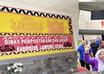 Tidak Patuh Administrasi, Papan Nama Struktur Jabatan Dispersip Lampung Utara Belum Di Ganti