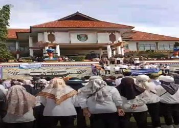 Forum Honorer Kabupaten Tanggamus Gelar Aksi Damai Tuntut Di Angkat Jadi PPPK