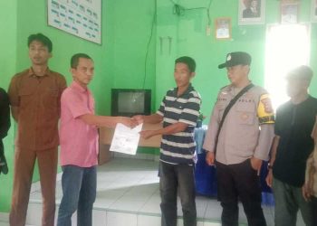 Bhabin Polsek Kotabumi Kota Fasilitasi Rembuk Pekon, Warga Selisih Paham