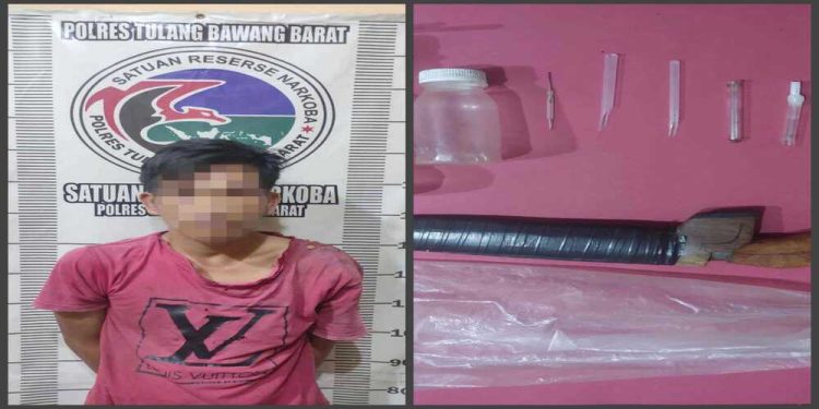 Pamer Nyabu Di Facebook, Seorang Pria Ditangkap Sat Resnarkoba Polres Tulang Bawang Barat