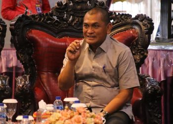 Pj. Bupati Lampung Utara, Drs. H. Aswarodi, M.Si., Gelar Audensi Bersama Laskar Merah Putih