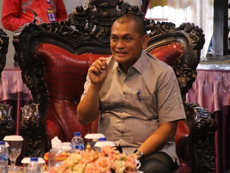 Pj. Bupati Lampung Utara, Drs. H. Aswarodi, M.Si., Gelar Audensi Bersama Laskar Merah Putih