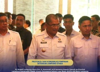 Pj. Bupati Lampung Utara Hadiri RUPS-LB Bank Lampung di Bandar Lampung