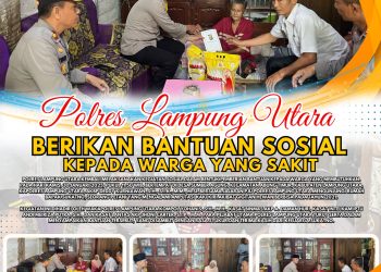 Kapolres Lampung Utara Berikan Bantuan Sosial Kepada Warga Yang Sakit