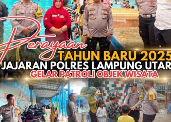 Perayaan Tahun Baru 2025, Jajaran Polres Lampung Utara Gelar Patroli Objek Wisata