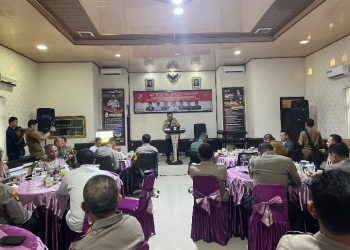 Kapolres Lampung Utara Sampaikan Program Kerja,  Gelar Ngopi Mas Bersama Forkopimda