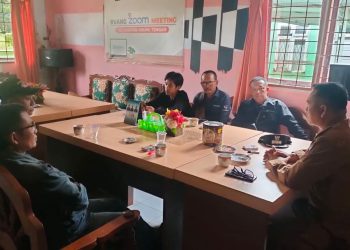 Camat Abung Tengah Menerima Kunjungan Rekan Wartawan Koordinasi Hasil Tinjau Lokasi Kegiatan Fisik Dana Desa.