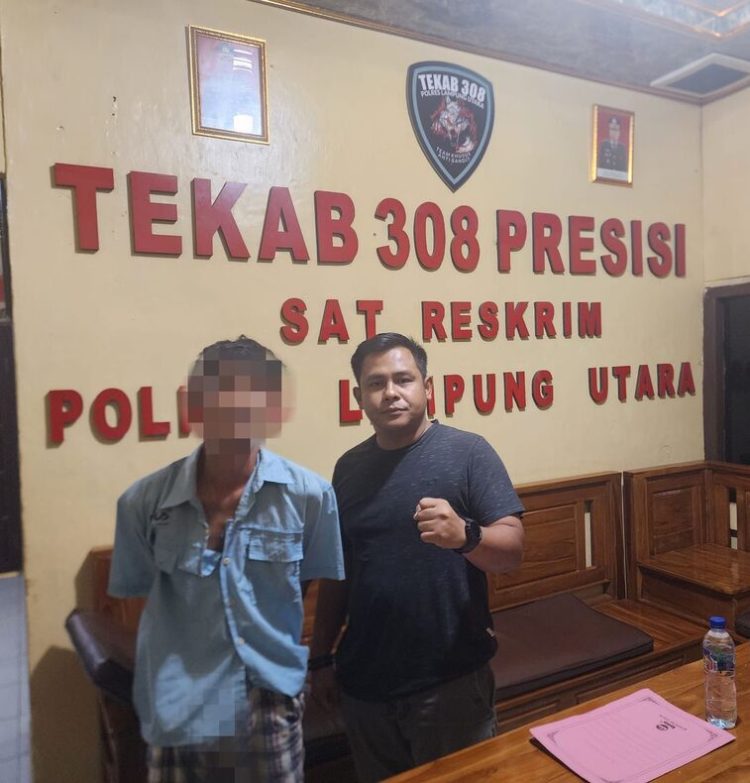 Kurang Dari 24 Jam Tekab 308 Presisi Polres Lampung Utara Tangkap Pelaku Pencurian Tablet Di Toko Roti