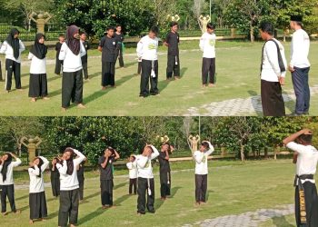 Ketua DPD Kesti TTKKDH Tubaba suport siswa/i Padepokan Pandawa Lima Saat Berlatih