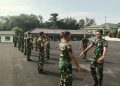 Tingkatkan kemampuan Beladiri Militer Taktis, Para Babinsa laksanakan latihan BDT.