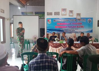 Support Program K-31W, Babinsa Serda Andi Setiawan Mil 412-05/TBU Berikan Wejangan.