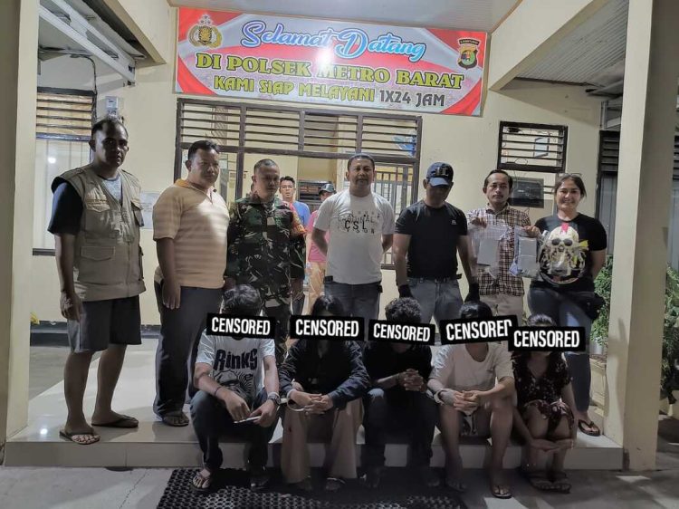 Polsek Metro Barat Gerebek Kosan, Lima Orang Diamankan Terkait Pengedaran Narkoba Jenis Sinte