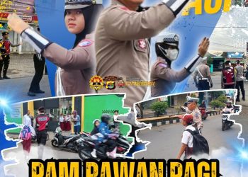 Pam Rawan Pagi, Polres Lampung Utara Berikan Rasa Aman Dan Nyaman Kepada Masyarakat