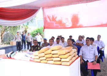 Direktorat Reserse Narkoba Polda Lampung Musnahkan Barang Bukti Narkotika Senilai Rp 10,7 Miliar