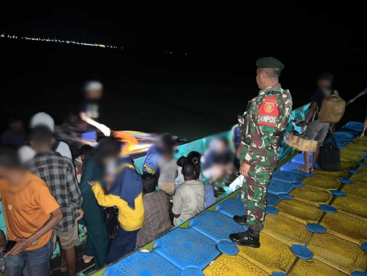 Satgas Pamtas Yonarmed 11 Kostrad Gagalkan Penyelundupan 57 Orang CPMI Ilegal Tujuan Tawau, Malaysia