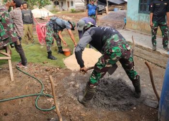 Satgas TMMD ke 123 Kodim 0412/LU Bersama Warga Gotong Royong.Bangun Sarana Ibadah Umat Muslim.