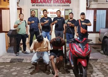 Tekab 308 Presisi Polres Tulang Bawang Tangkap Dua Pelaku Curas Yang Beraksi Di Areal PT BNIL