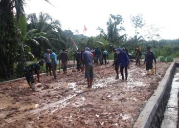 Pembangunan Jalan Lingkar Di Subik TMMD ke 123 Kodim 0412/LU Masuk Tahap Perapian 