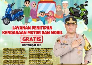 Polres Lampung Utara Buka Layanan Penitipan Kendaraan Gratis Bagi Pemudik