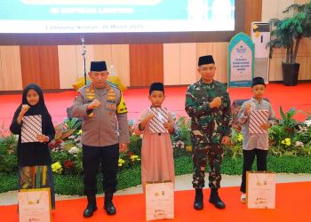 Perkuat Sinergisitas, Kapolri Dan Panglima TNI Hadiri Safari Ramadhan Di Polda Lampung
