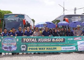 Polda Lampung Lepas 800 Pemudik dalam Program Mudik Gratis Klik Indomaret