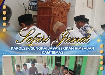 Safari Jumat, Kapolsek Sungkai Jaya Berikan Himbauan Kamtibmas