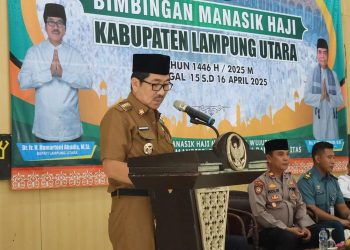 Bupati Buka Bimbingan Manasik Haji Kabupaten Lampung Utara Tahun 1446 H / 2025 M
