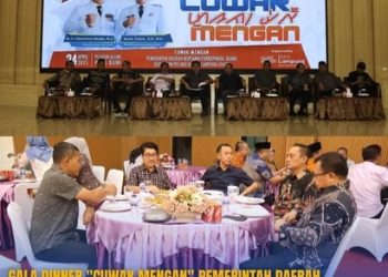 Gala Dinner “Cuwak Mengan” Pererat Sinergi Pemkab, Forkopimda, BUMN, BUMD, dan Pelaku Usaha di Lampung Utara