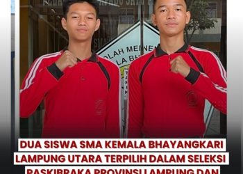 Membanggakan, Dua Siswa SMA Kemala Bhayangkari Lampung Utara Terpilih dalam Seleksi Paskibraka Provinsi Lampung dan Nasional Tahun 2025