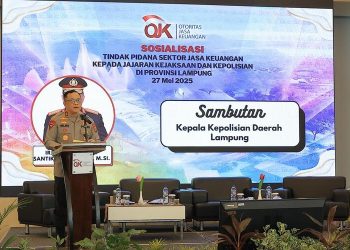 Kapolda Lampung Hadiri Sosialisasi Tindak Pidana Sektor Jasa Keuangan