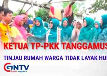 Ketua TP PKK Tanggamus Survei Program Bedah Rumah Di Pekon Suka Bandung 
