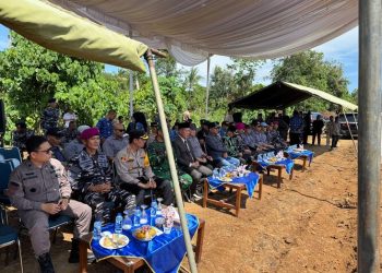 Dukung Ketahanan Pangan, Kapolres Lampung Utara Hadiri Penanaman Kedelai di Lahan TNI-AL