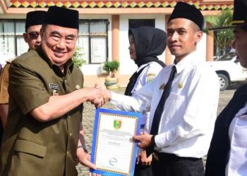 Lantik dan Serahkan SK 207 PPPK, Bupati Tanggamus Saleh Asnawi Sampaikan Pesan