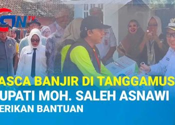 Bupati Tanggamus Bersama Forkopimda Tinjau dan Berikan Bantuan warga Terdampak Banjir