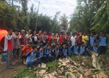 Jembatan Gantung Tampang Muda Mulai Terbentang, Gotong Royong Jadi Kekuatan Utama