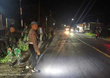 Antisipasi Gangguan Kamtibmas, Polres Lampung Utara Bersama TNI Gelar Razia