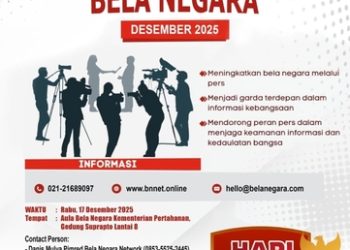 Pembekalan Insan Pers Bela Negara 2025, BNNet Perkuat Peran Media sebagai Penjaga Keamanan Informasi Bangsa