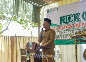 Bupati Dedi Irawan Buka Kick Off BLUD UPTD Puskesmas Se-Pesibar 