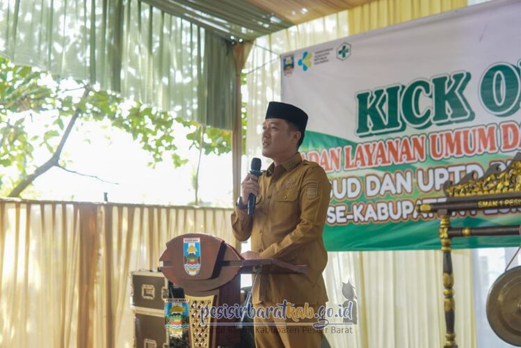 Bupati Dedi Irawan Buka Kick Off BLUD UPTD Puskesmas Se-Pesibar