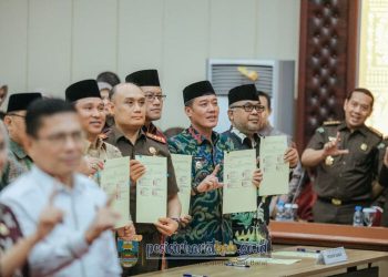 Bupati Dedi Irawan Tandatangani Pks Dengan Kejari Tentang Pelaksanaan Pidana Kerja Sosial dan Penyelesaian Perkara Berdasarkan Restorative Justice 