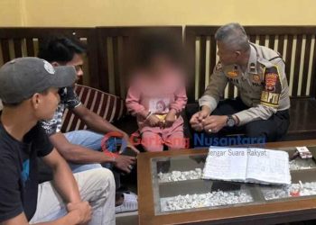 Petugas Pamapta II Polres Tanggamus Amankan Anak Perempuan yang Hilang di Kota Agung Timur