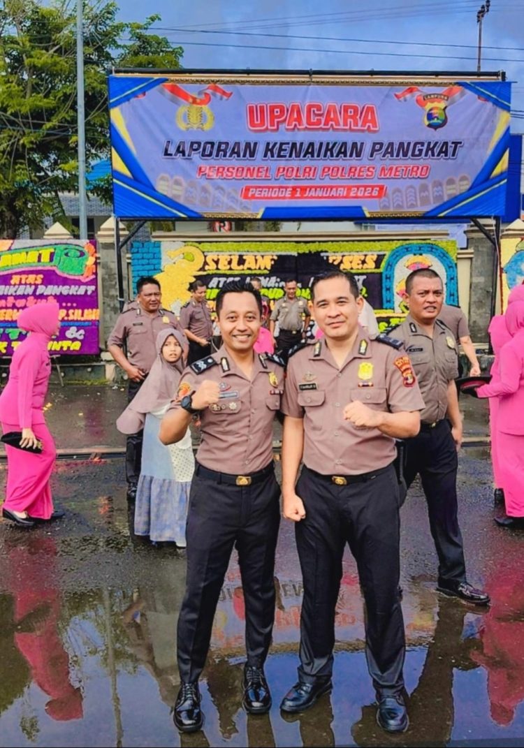 Polres Metro Gelar Upacara Laporan Kenaikan Pangkat 65 Personel Periode 1 Januari 2026