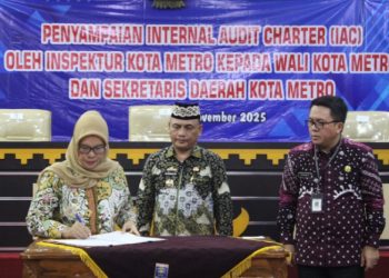 Perkuat Tata Kelola, Pemkot Metro Teken Internal Audit Charter Pengawasan Intern